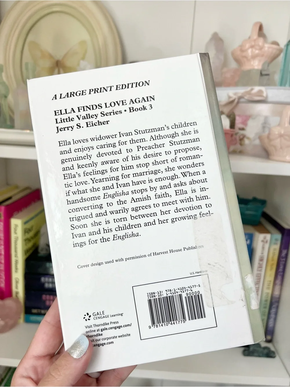 Ella Finds Love Again Jerry Eicher Large Print Hardcover Ex Library Amish